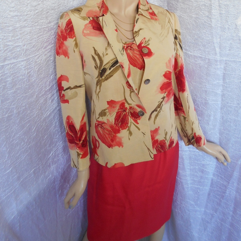 DANA BUCHMAN 3 PC Suit Skirt/Jacket/Tank Sz 10P